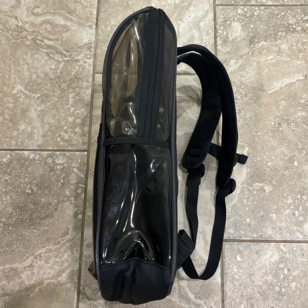 Himz Warrior Transparent Black PVC Backpack Men Stadium Approved Bag